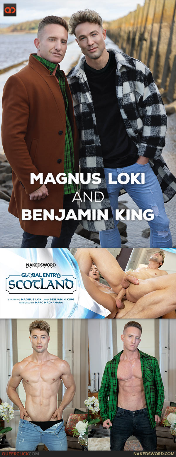 NakedSword: Magnus Loki and Benjamin King Flip Fuck in “Global Entry – Scotland”