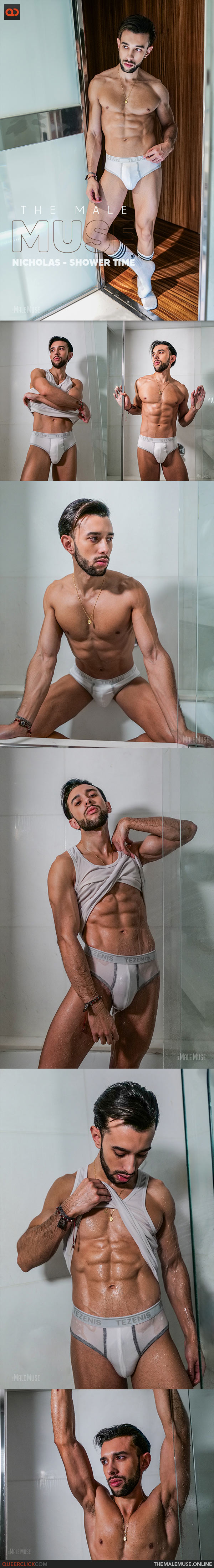 The Male Muse: Nicholas - Shower Time
