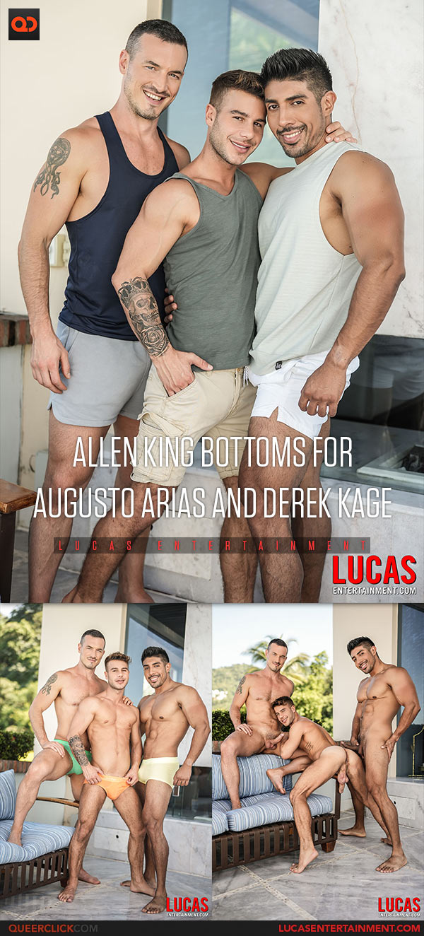 Lucas Entertainment: Allen King Bottoms For Augusto Arias And Derek Kage - “Wrecking Both Holes”