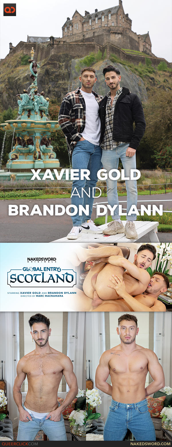 NakedSword: Xavier Gold and Brandon Dylann in “Global Entry – Scotland”