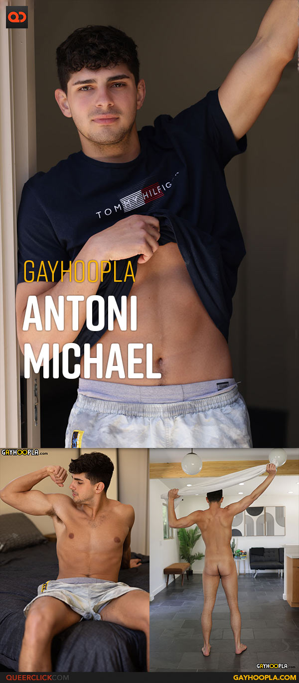 Gayhoopla: Antoni Michael - Swim Team Jock Jerks His Cock and Cums