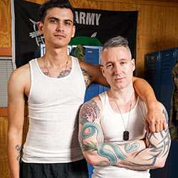 Active Duty: Justin Cross Tops Baxxx - “Barracks Bangers - Breaking the Code” activeduty-justin-cross-fucks-baxxx-bareback-breaking-the-code-00_tn