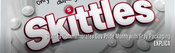Skittles Commemorates Gay Pride Month with Gray Packaging
