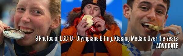 9 Photos of LGBTQ+ Olympians Biting, Kissing Medals Over the Years