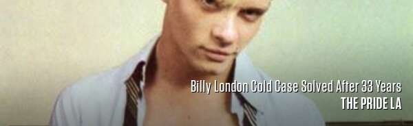 Billy London Cold Case Solved After 33 Years