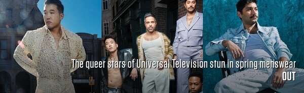 The queer stars of Universal Television stun in spring menswear
